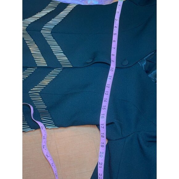 Beulah Black Blazer Jacket With Embroidered Metallic Stripes Size L - Picture 5 of 7